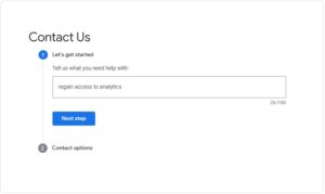 Support for analytics recovery and data access issues.