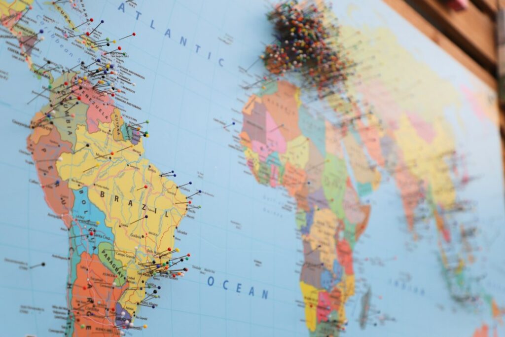 Global location targeting for ads